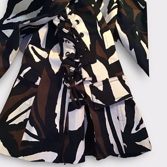 Cache Abstract Black Brown Beige Blazer Jacket Size Medium - Picture 3 of 6